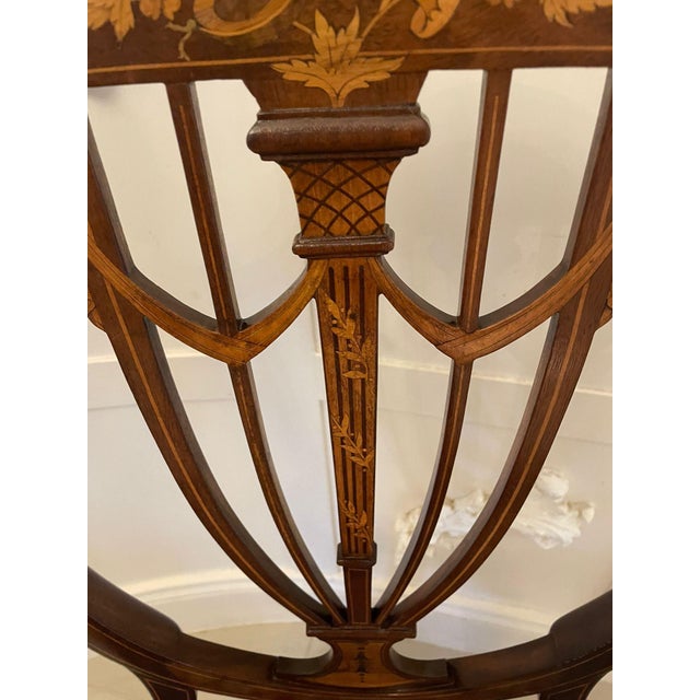 Mahogany Inlaid Desk Chair, 1900s For Sale - Image 12 of 16