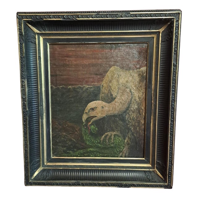 Vulture, 1890, Oil Painting on Canvas, Framed For Sale