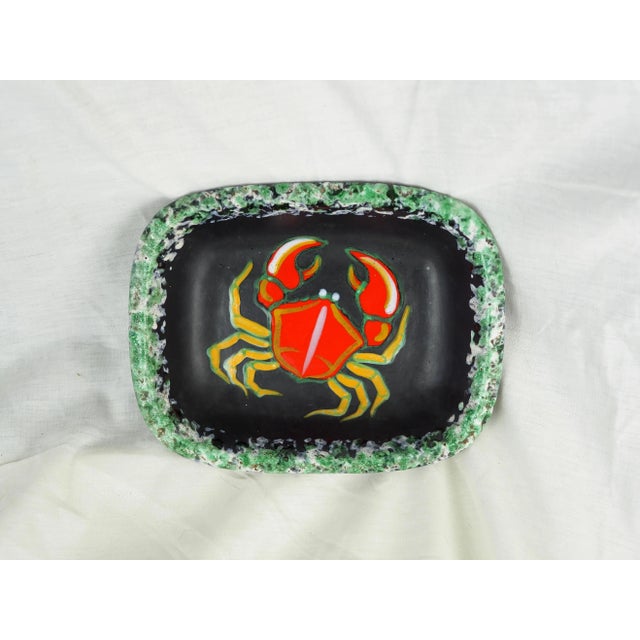 Mid 20th Century Mid-Century Fourmaintraux Vallauris Boho Crab Pin Tray For Sale - Image 6 of 11