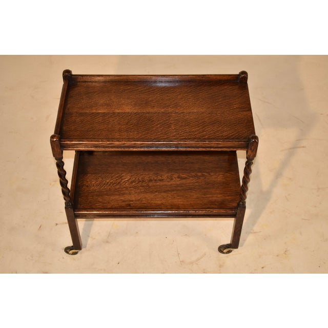 Edwardian Oak Bar Cart From England, Circa 1900 For Sale In Greensboro - Image 6 of 7