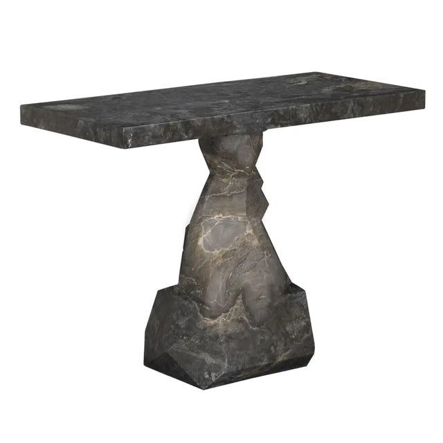 NOIR Tilden Console, Black Marble For Sale - Image 9 of 10