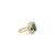 Gemstone 6.53 Carat Emerald Sapphire & Diamond 14k Gold Vintage Statement Ring Size 7.5 For Sale - Image 7 of 17
