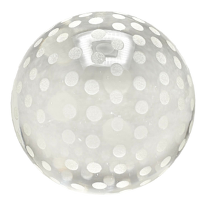 Vintage Tiffany & Co Frosted Polka Dot Crystal Sphere Paperweight
