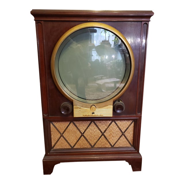 Vintage Mid Century Zenith Round Screen Tv For Sale