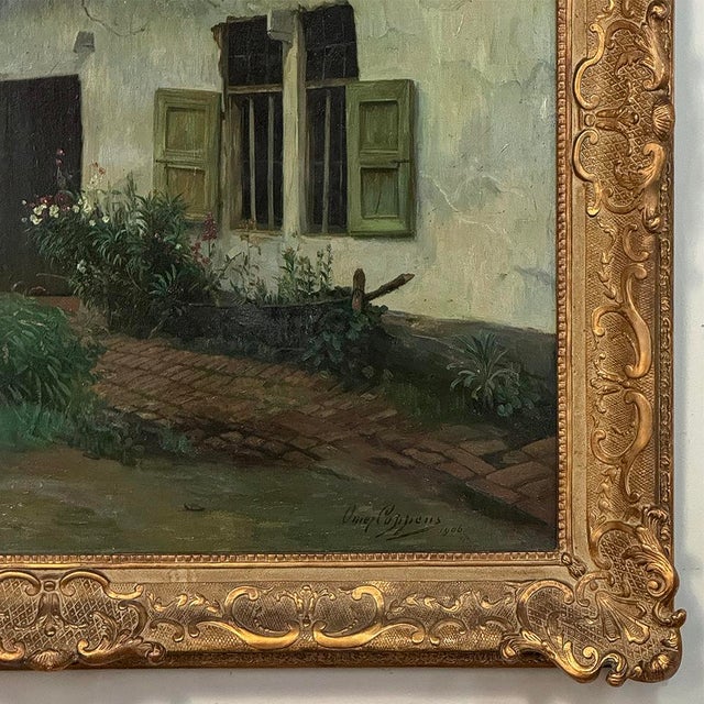 Early 20th Century Antique Framed Oil Painting on Canvas by Omer Coppens (1864–1926) For Sale - Image 5 of 12