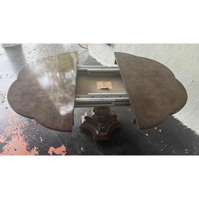 Mastercraft 1970s Mastercraft Burlwood Expandable Dining Table — No Leaves Included For Sale - Image 4 of 15