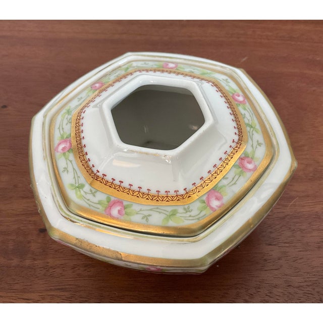 Antique Victorian Hand Painted Austria Mz Hair Receiver, Late 1800's For Sale - Image 18 of 18