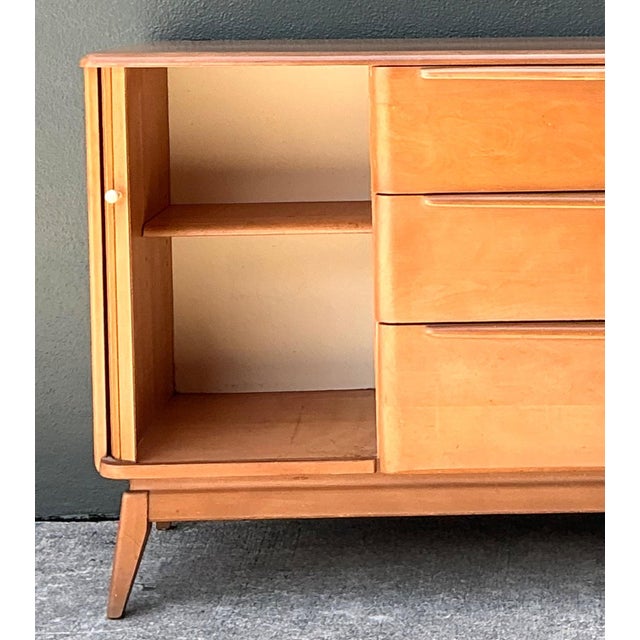 Mid-Century Heywood Wakefield Wood Credenza For Sale - Image 15 of 18