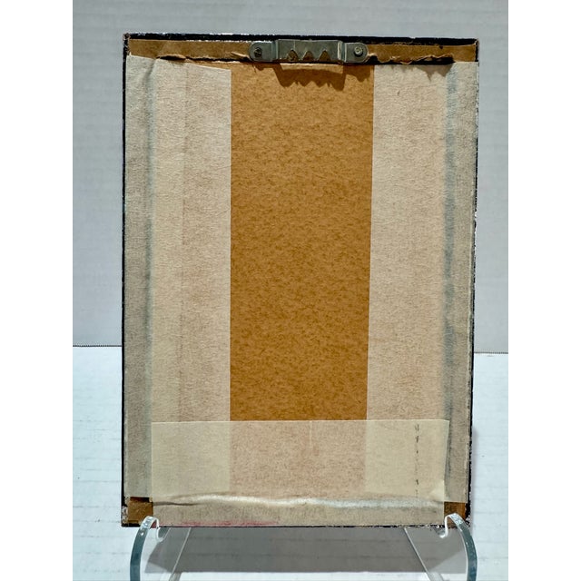 Antique w.c. Vincent Miniature Watercolor Painting Boy Wash Tub Dog Framed For Sale In Atlanta - Image 6 of 6