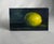 French Country Vintage Traditional Dutch Sill Life ‘Lemon’ Small Original Oil Painting in Ink Blue, Yellow, Dark Green For Sale - Image 3 of 11