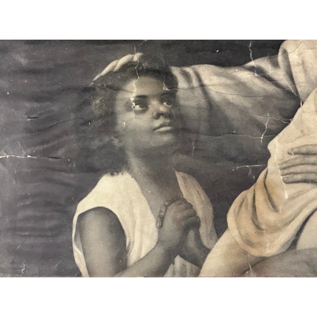 1910s Jesus Died for Both Lithograph in Oak Leaf & Acorn Frame c.1911 For Sale - Image 5 of 14