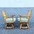 Late 20th Century Boho Chic Rattan Cane Back Swivel Dining Arm Chairs - Set of 4 For Sale - Image 5 of 9