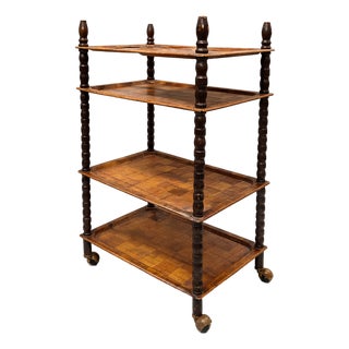 Mid-Century Style Wooden Service Cart, 1970s For Sale