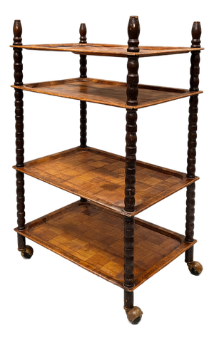 Mid-Century Style Wooden Service Cart, 1970s