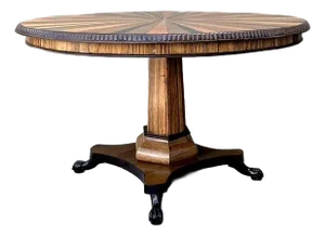 Vintage Starburst Inlay Dining Table