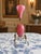 Beautiful antique French opaline glass vanity piece featuring a hinged egg-form casket paired with an attached vase, all...