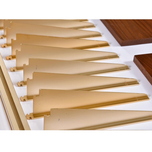 Tension Pole Free Standing Rose Gold Aluminum Omni Wall Unit by George Nelson For Sale - Image 4 of 15