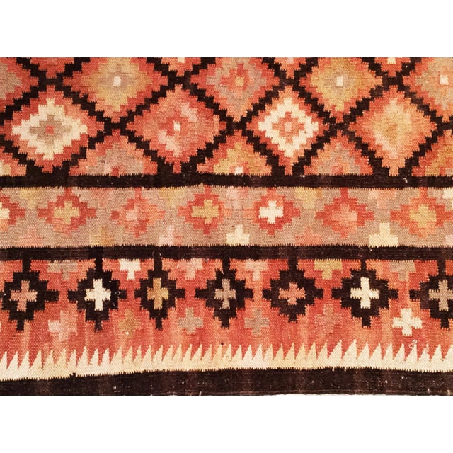 Vintage American Southwestern Kilim Rug, Handwoven Wool, Geometric Pattern, 3x5 For Sale - Image 10 of 13
