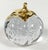 Figurative Vintage Glass and Brass Pumpkin Paper Weight For Sale - Image 3 of 3