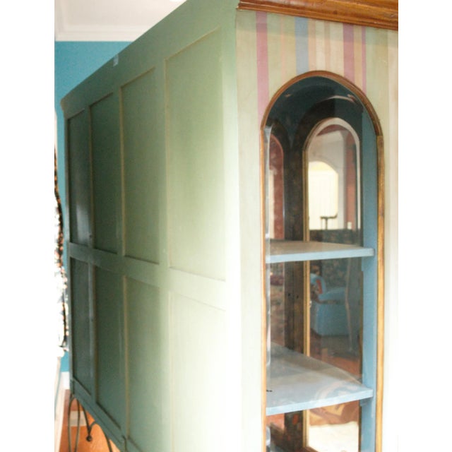 Painted Mahogany Curio Cabinet For Sale - Image 11 of 13