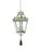 A Vintage “Visual Comfort” Style Iron Celadon Green Chandelier For Sale - Image 11 of 11