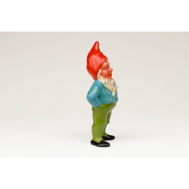 Gnome with a hammer. Terracotta garden gnome by VEB, produced in the GDR in the 1970s-80s. Inspired by a model by Hertwig...