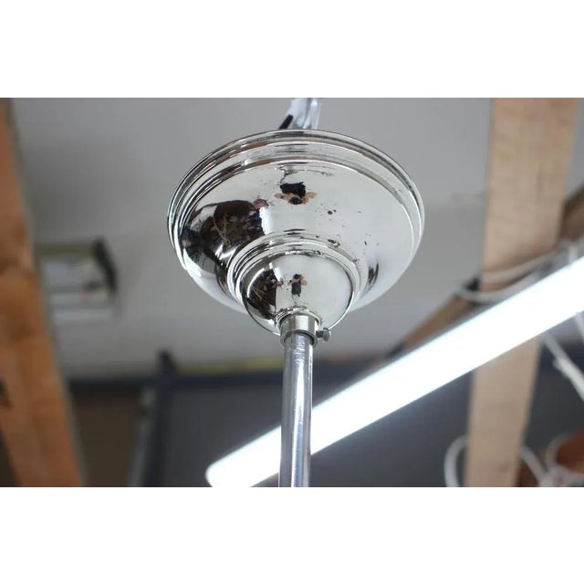 Silver Art Deco Chandelier, Czecholsovakia, 1930s For Sale - Image 8 of 12