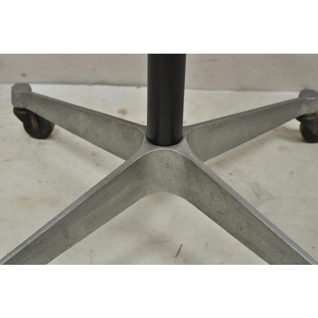 White Vintage Herman Miller Eames Mid Century Modern Rolling Contract Base Side Table For Sale - Image 8 of 10