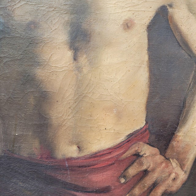 José Acevedo, Nude Male Torso, 1880, Oil Painting on Canvas, Framed For Sale - Image 10 of 18