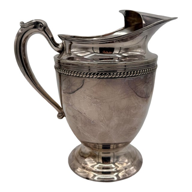 English Georgian Revival Style Silverplate Water Pitcher, Early 20th Century For Sale