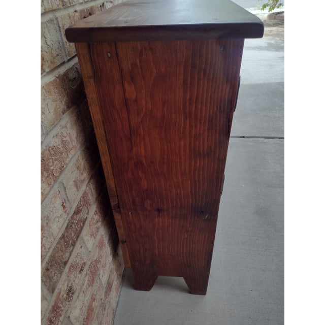 Late 20th Century Cannon Woodworks Rustic Solid Wood Two-Door Cabinet For Sale - Image 4 of 15