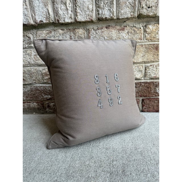 Vintage French Jean Francois Lesage embroidered pillow from Paris. The embroidery on this single pillow shows three (3)...