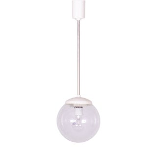 Mid-Century Chandelier in Chromed Steel, Plastic and Glass, Czech, 1960s For Sale
