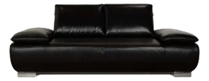 Volare Two-Seater Sofa in Black Leather from Koinor