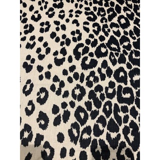 Traditional Schumacher Iconic Leopard in Ink - 4 Yards For Sale
