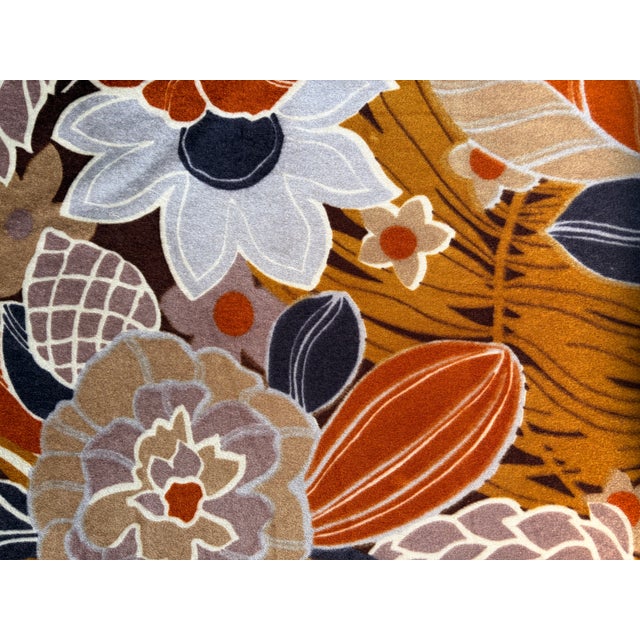 Mid-Century Modern Floral Upholstered Loveseat With Chrome Frame For Sale In New York - Image 6 of 13