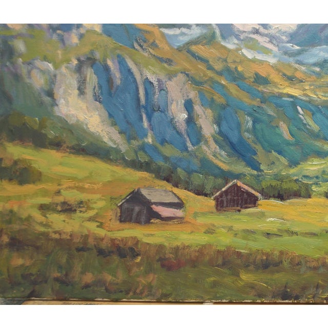 Original Oil Landscape of Albes Mountain For Sale - Image 4 of 5