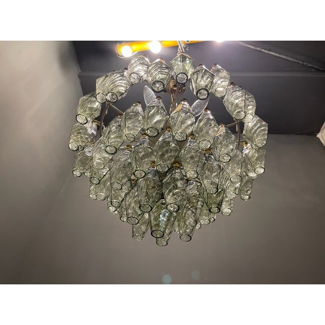 Murano Glass Polygon Chandelier, 1980s For Sale - Image 11 of 15