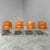 Cognac Leather Dining Chairs by Gastone Rinaldi for Thema Italy, 1970s, Set of 4, in Good conditions. Designed 1970 to...