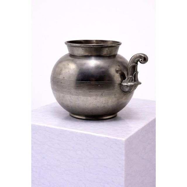 Swedish Art Deco Pewter Vase from GAB Guldsmedsaktiebolaget, 1939 For Sale - Image 4 of 8