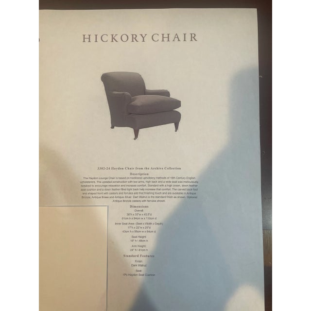 Pair Hickory Chair "Haydon" Lounge Chairs in Pierre Frey Fabric + Matching Ottoman (Optional) For Sale - Image 11 of 12