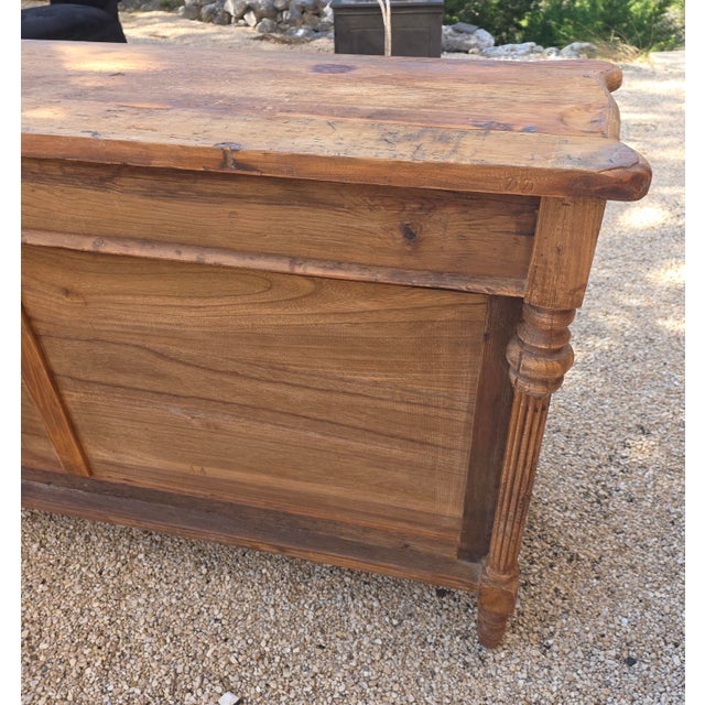 Rustic European Rustic European Pine Counter or Sideboard Buffet Cabinet For Sale - Image 3 of 13