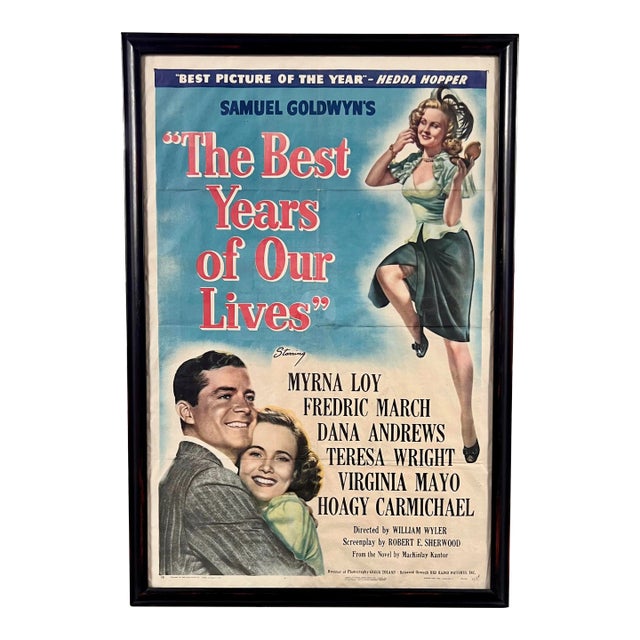 "The Best Years of Our Lives" 1946 Vintage Movie Poster, Professionally Framed For Sale