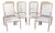 Coastal Carved Faux Rope Solid Wood Dining Chairs Abstract Upholstery Set of 6 For Sale