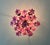 1980s Italian Style Pink Floral Crystal Flush Mount Chandelier, 3-Light For Sale - Image 14 of 17