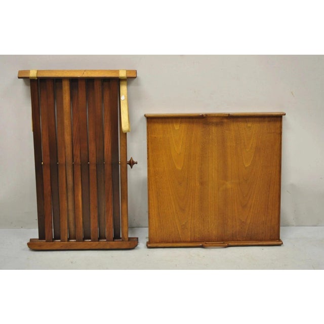 Stewart MacDougall Kipp Stewart Drexel Walnut Folding Campaign Table (A) For Sale - Image 10 of 12