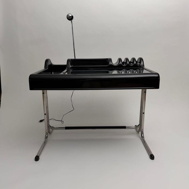 Glass Black Orix Desk by Vittorio Parigi & Nani Prina for Molteni, Italy, 1970s For Sale - Image 7 of 18