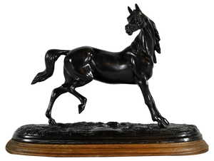 Regula Horse on Wooden Base, Early 20th Century