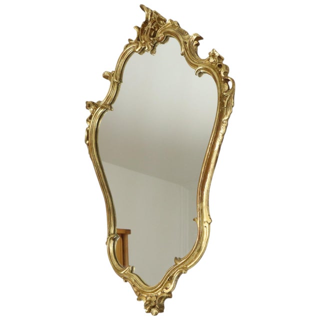 1960s Gilt Rococo-Style Mirror with Console, France, 1950s, Set of 2 For Sale - Image 5 of 17
