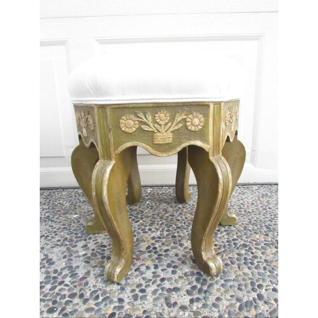 Pair of Antique Painted French Footstools For Sale - Image 12 of 18